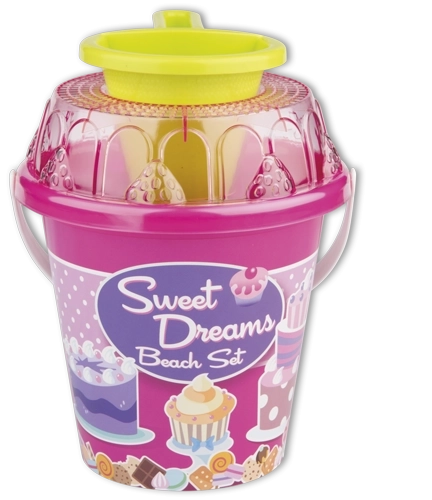 Androni set pentru nisip cu pâlnie, mărime medie – Roz