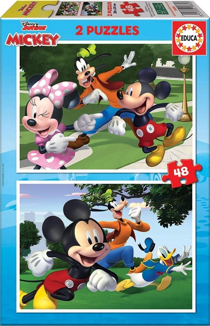Puzzle Mickey și prietenii 2x48 de piese