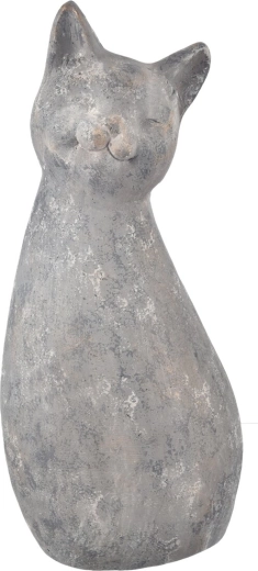Decorațiune ceramică pisică MEG, gri, 83 cm