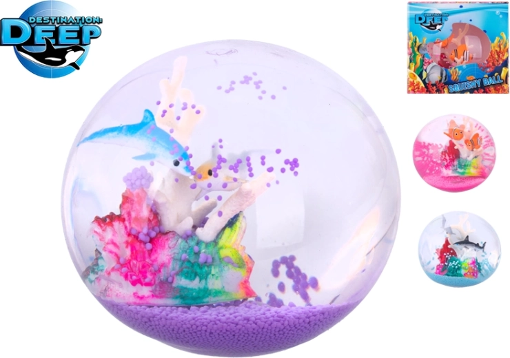 Mingea antistres extensibilă Destination Deep cu motive marine 9 cm