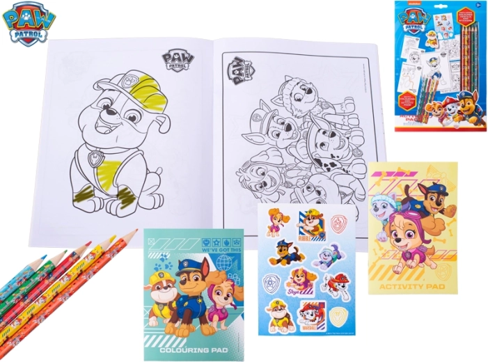 Set de cărți de colorat și autocolante PAW PATROL pentru copii