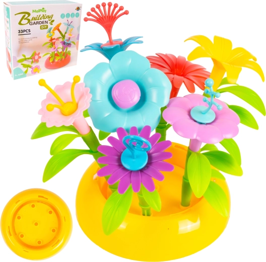 Set DIY de construcție cu flori – Mică grădină (33 piese)