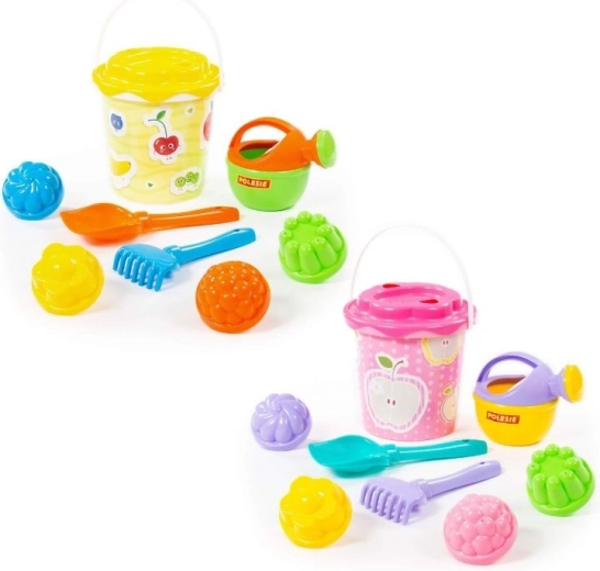 Set pentru nisip cu găletușă decorată 9 piese