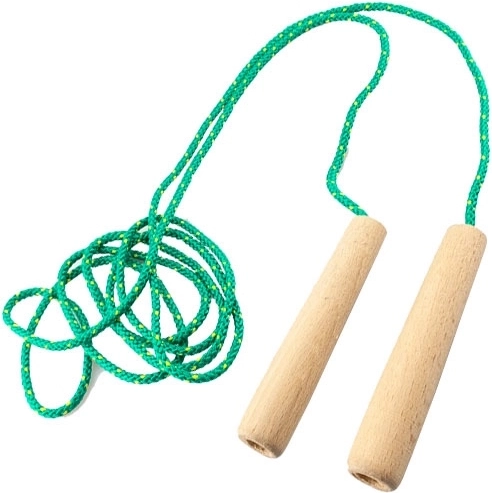 Coardă de sărit cu mânere din lemn 2,5 m