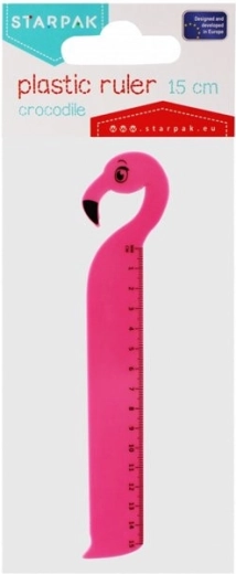 Riglă în formă de flamingo 15 cm Starpak - 1 bucată