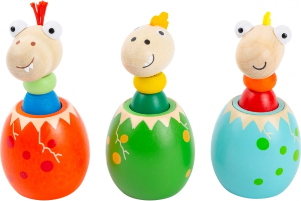 Ou de dinozaur cu sunet Small Foot – jucărie din lemn pentru cei mici