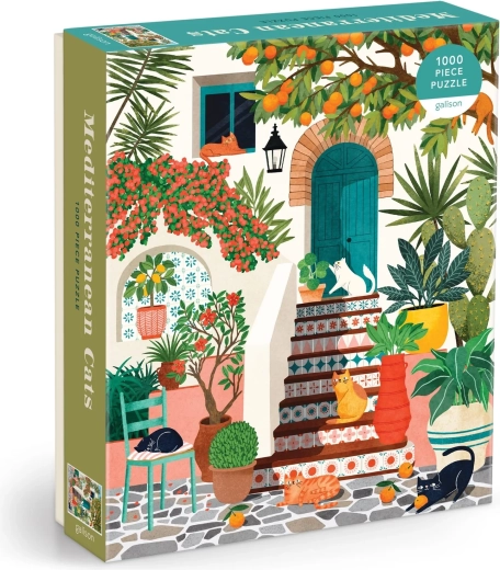 Puzzle Galison Pisici mediteraneene, 1000 de piese
