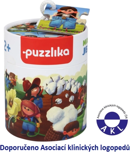 Puzzle narativ Puzzlika Baby Producția blugilor, 15 piese