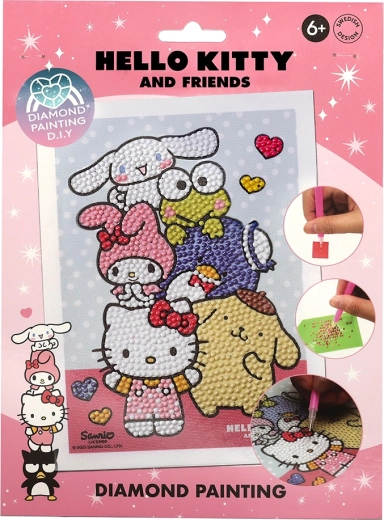 Hello Kitty – pictură cu diamante după numere pentru copii