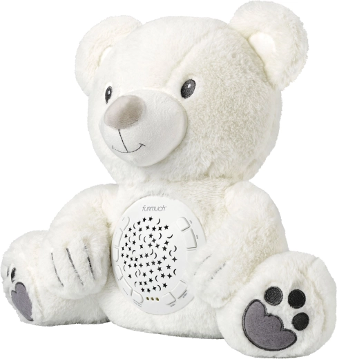 Ursuleț adormitor 3‑în‑1 cu proiector, iluminare, muzică și cronometru urs polar