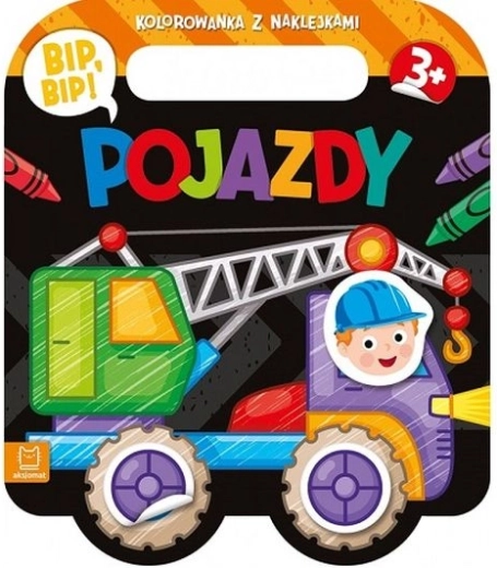 Bip, bip! Vehicule – carte de colorat cu autocolante