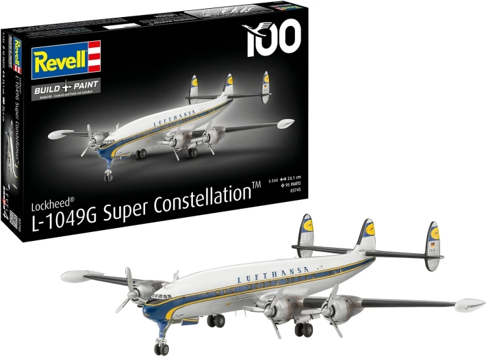 Model din plastic Lockheed L-1049G Super Constellation Lufthansa 1:144