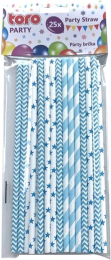 Paie de hârtie 19,7 cm, 25 buc – albastru deschis, mix de modele