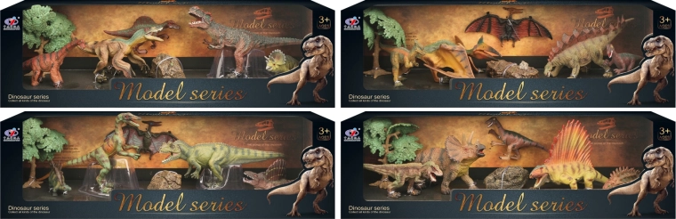 Lumea dinozaurilor – set figurine cu dinozauri, 4 tipuri