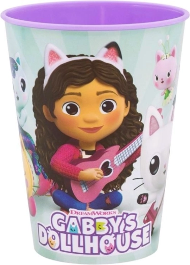 Pahar de plastic pentru copii Casa magică a lui Gabby, 260 ml