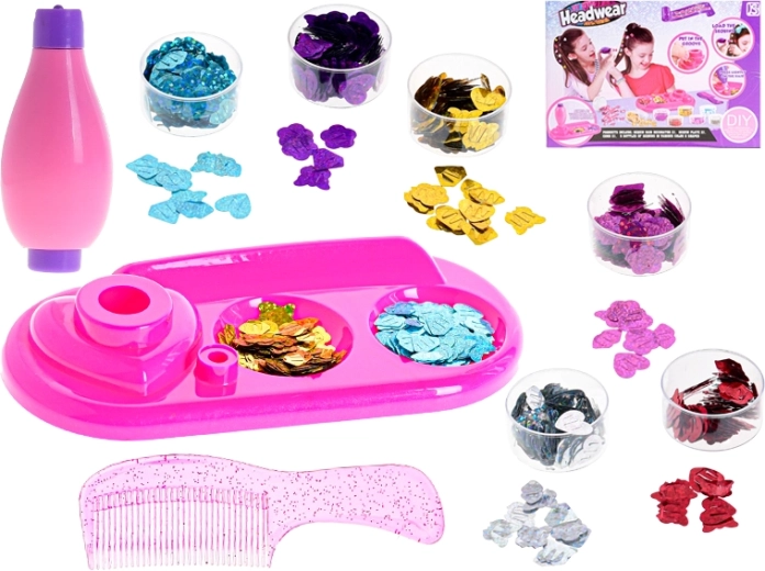 Set creativ pentru decorarea părului în cutie