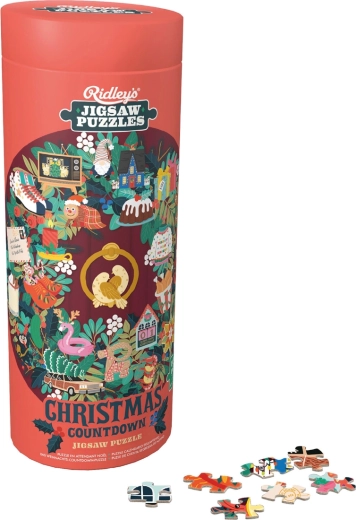 Puzzle rotund Numărătoare inversă până la Crăciun 1000 piese RIDLEY'S GAMES