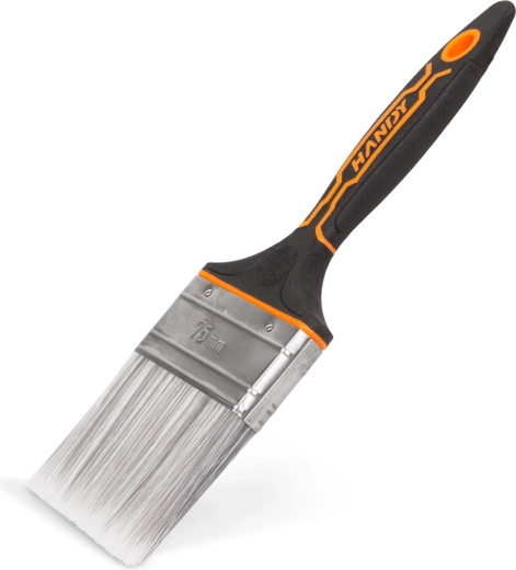 Pensulă plată de zugrăvit cu mâner din plastic, 75 mm