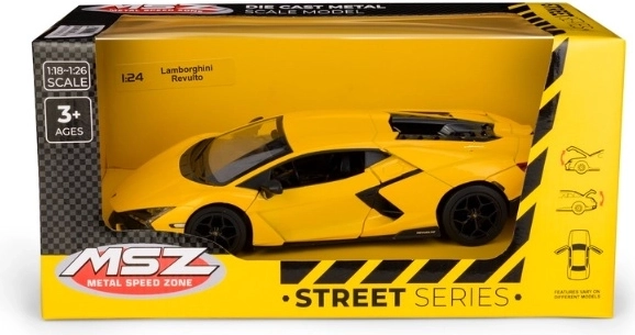 Model de mașină Lamborghini Revuelto 1:24 galben