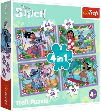 Puzzle Lilo & Stitch 4in1 Ziua Nebună Trefl