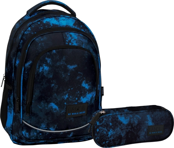 Set școlar BackUP Ocean Deep 2în1 (rucsac și penar)