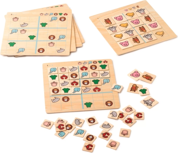 Toys for Life sudoku din lemn cu animale