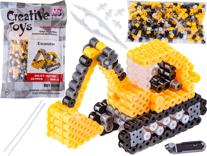 Mărgele de călcat 3D – excavator în săculeț