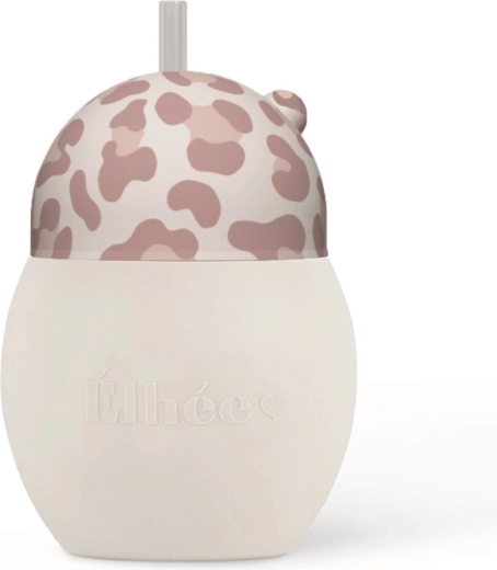 ÉLHÉE cană de învățare cu pai Coconut 240 ml, design Graouu Pink