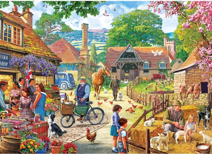 Puzzle Gibsons Piața fermierilor 1000 de piese