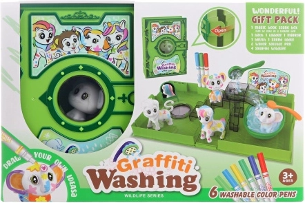 Set lavabil de animăluțe pentru colorat