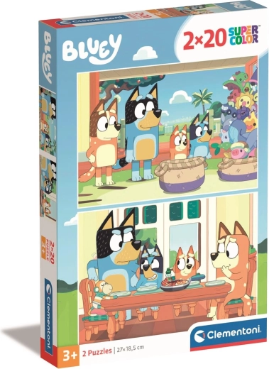 Puzzle 2×20 piese Bluey Clementoni