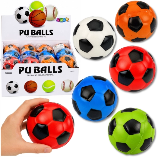 Minge din spumă pentru aruncat și prins, cu design de fotbal, 6 cm