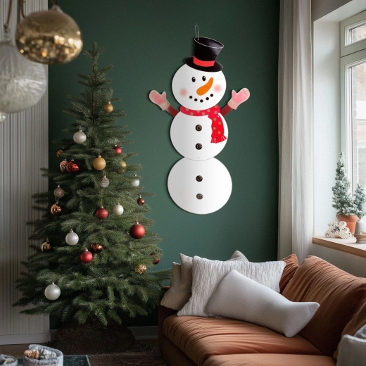 Decorațiune de Crăciun din hârtie, om de zăpadă, 90 cm