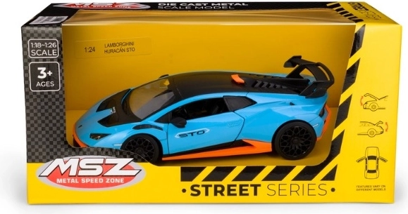 Model auto MSZ Lamborghini Huracán STO albastru, la scara 1:24