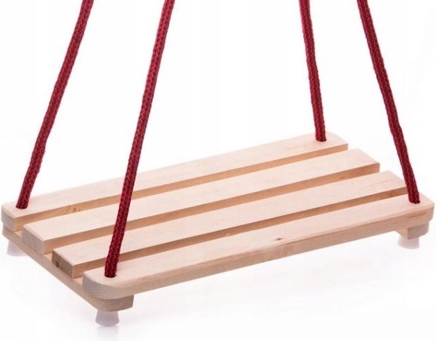 Leagăn din lemn cu scândură naturală pentru șezut