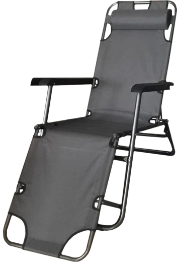 Șezlong pliabil Riviera Black MalTec