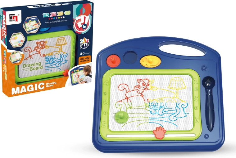 Tablă magnetică de desen Magic albastră