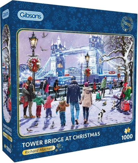Puzzle Gibsons Tower Bridge de Crăciun 1000 de piese