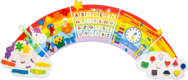 2Kids Toys planșă de activități moale, pliabilă, curcubeu cu nori - 1 bucată
