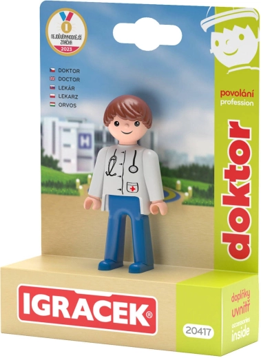 Efko Igráček set profesie doctor – figurină cu accesorii