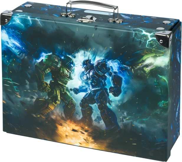 Trusă școlară pliabilă Roboți