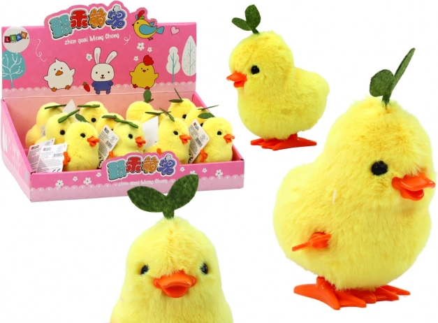 Pui galben pe arc cu frunzuliță