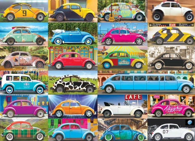 Puzzle Volkswagen Beetle: Brouk na drumuri 1000 piese