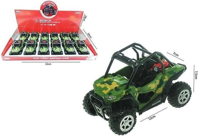 Buggy off-road în stil military 12 cm cu lumină și sunet