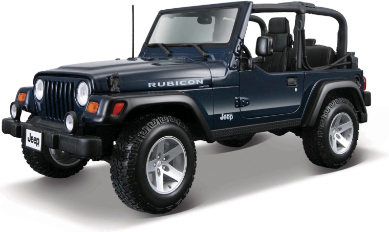 Maisto Jeep Wrangler Rubicon model auto 1:18 metalic albastru (metal)