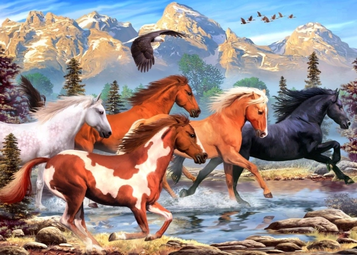 Puzzle ALIPSON Sălbatici și liberi 500 piese