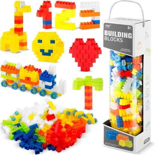 Cărămizi de construcție mari RICOKIDS 300 buc