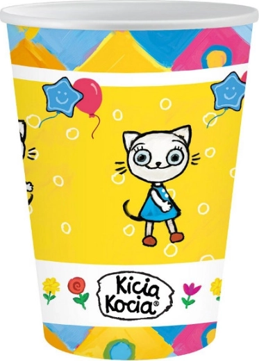 Pahare de hârtie Kicia Kocia 250 ml, 6 buc.