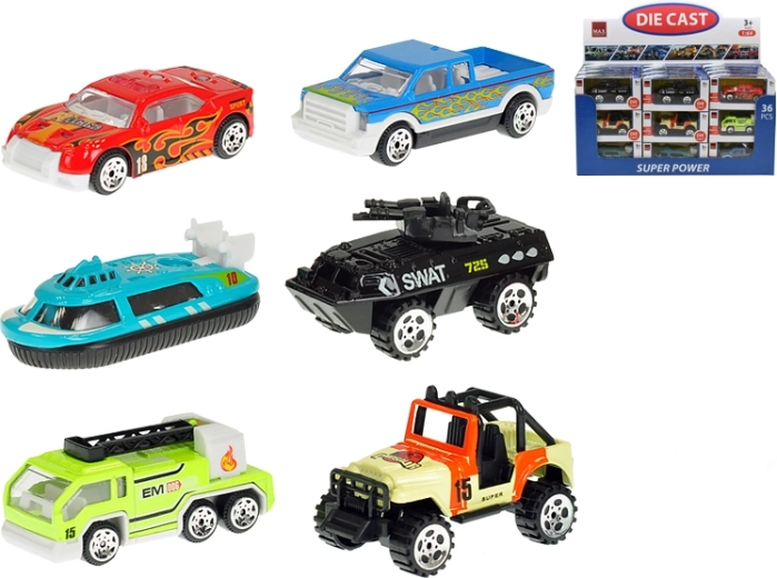 Mașinuță metalică 7 cm 1:64 cu rulare liberă