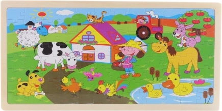 Puzzle din lemn Fermă 96 de piese